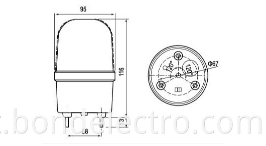 External View of B-1101 Warning Light